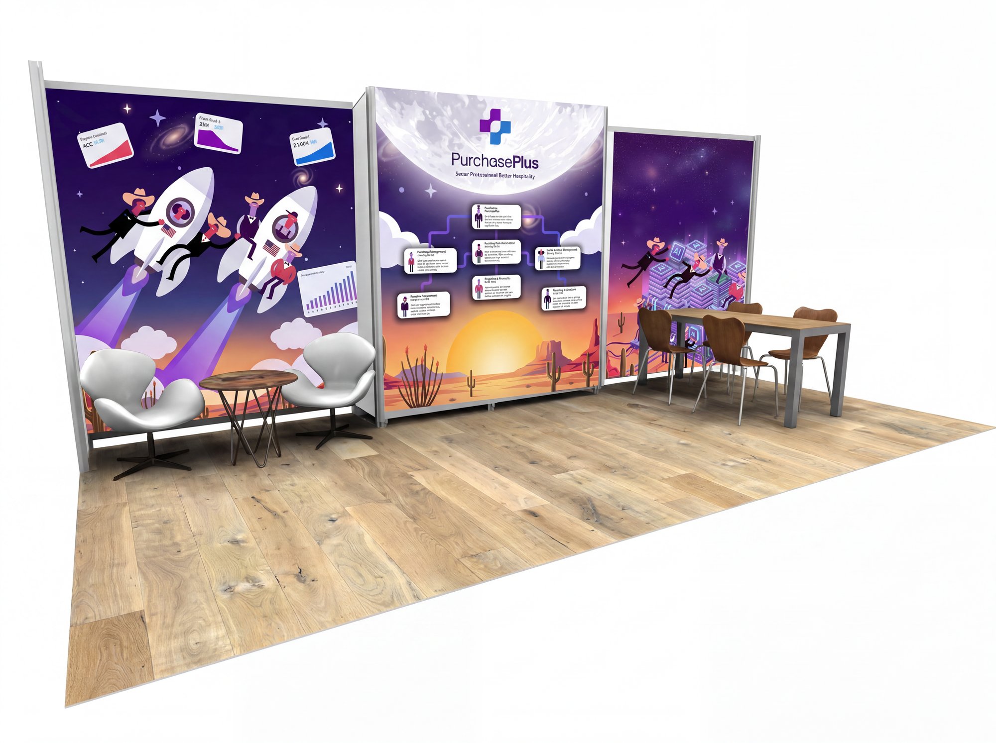 Booth 3D render