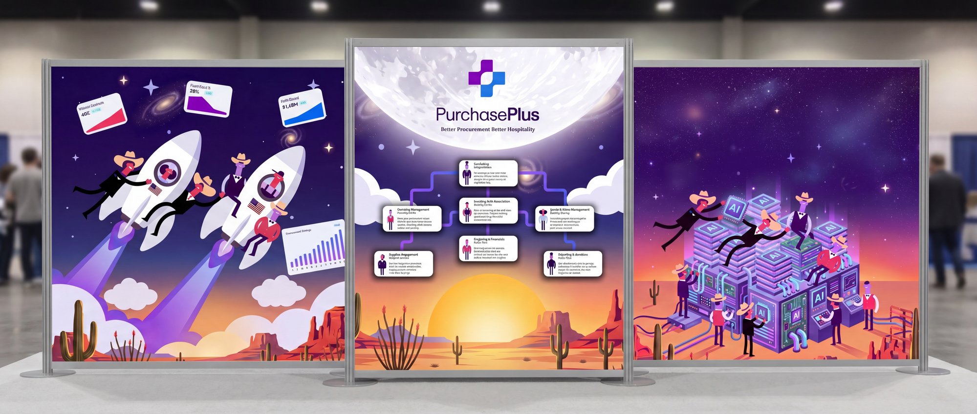 Booth graphics mockup